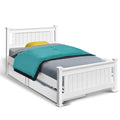 Cottesloe Wooden Single Bed With Two Drawers White