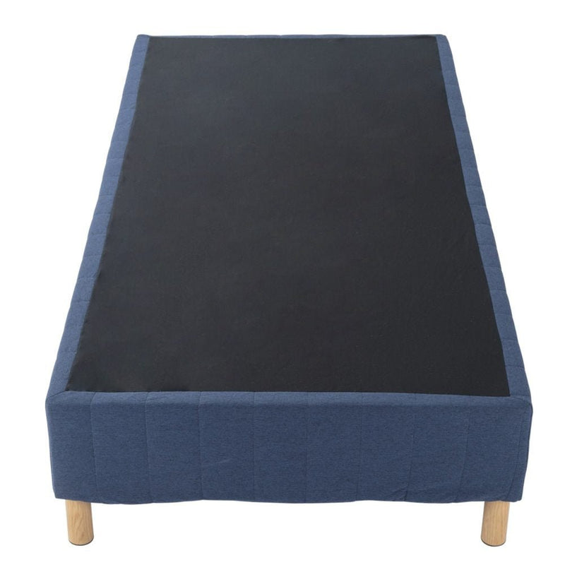 King Metal Bed Frame Mattress Foundation - Blue - Furniture > Bedroom - Bedzy Australia