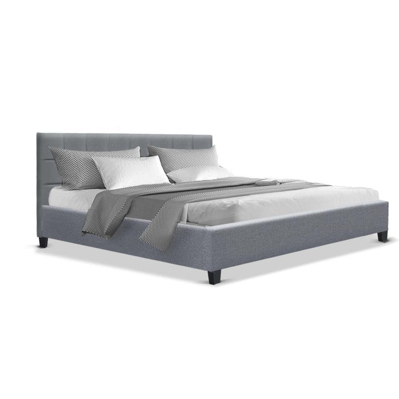 King Package | Agnes Bed Grey & Normay Pillow Top Mattress (Medium Firm) - Bedzy Australia - Furniture > Bedroom