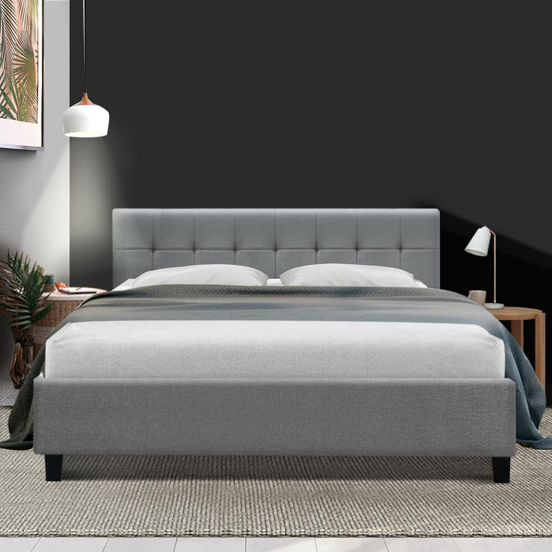 King Package | Agnes Bed Grey & Normay Pillow Top Mattress (Medium Firm) - Bedzy Australia - Furniture > Bedroom