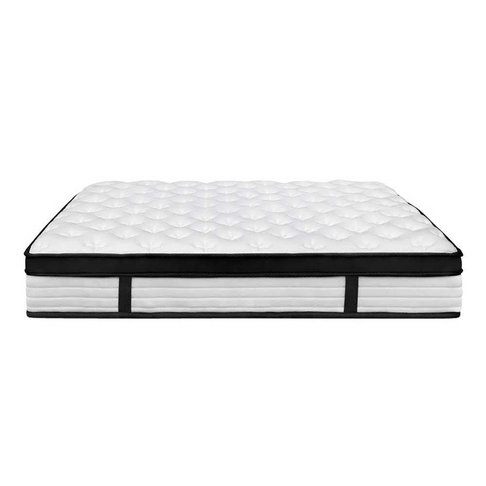 King Package | Avalon Bed Charcoal & Devon Euro Top Mattress (Medium) - Bedzy Australia