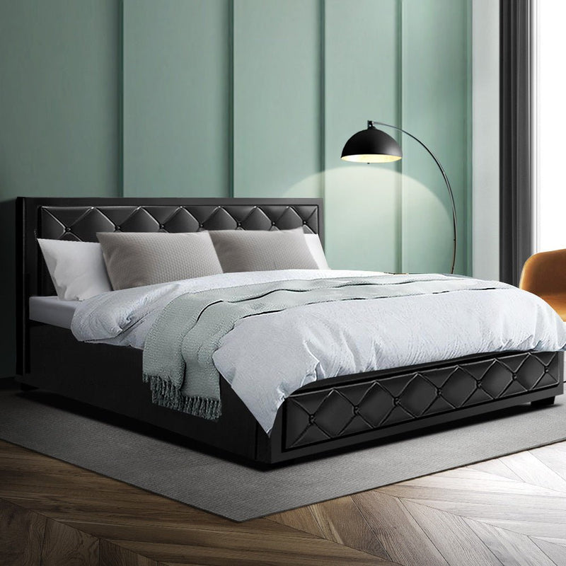 King Package | Bronte Bed Black & Bonita Euro Top Mattress (Medium Firm) - Bedzy Australia (ABN 18 642 972 209) -
