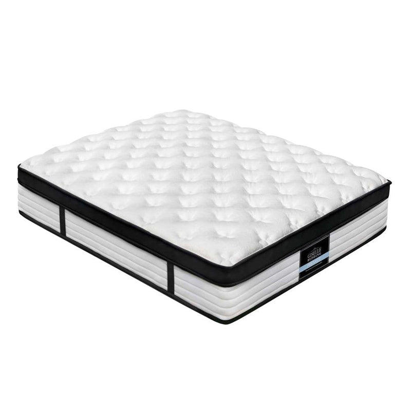 King Package | Henley LED Bed Black & Devon Euro Top Mattress (Medium) - Bedzy Australia