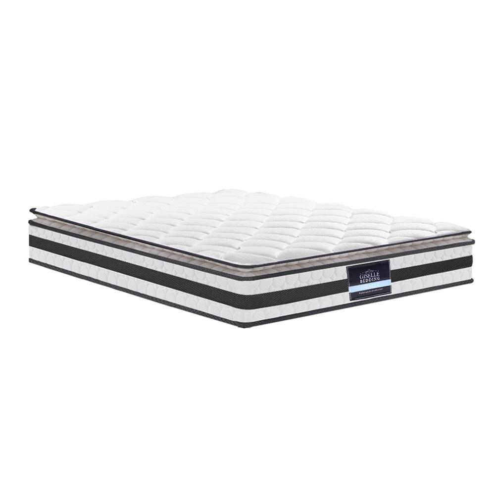 King Package | Tarcoola Bed Grey & Normay Pillow Top Mattress (Medium Firm) - Bedzy Australia