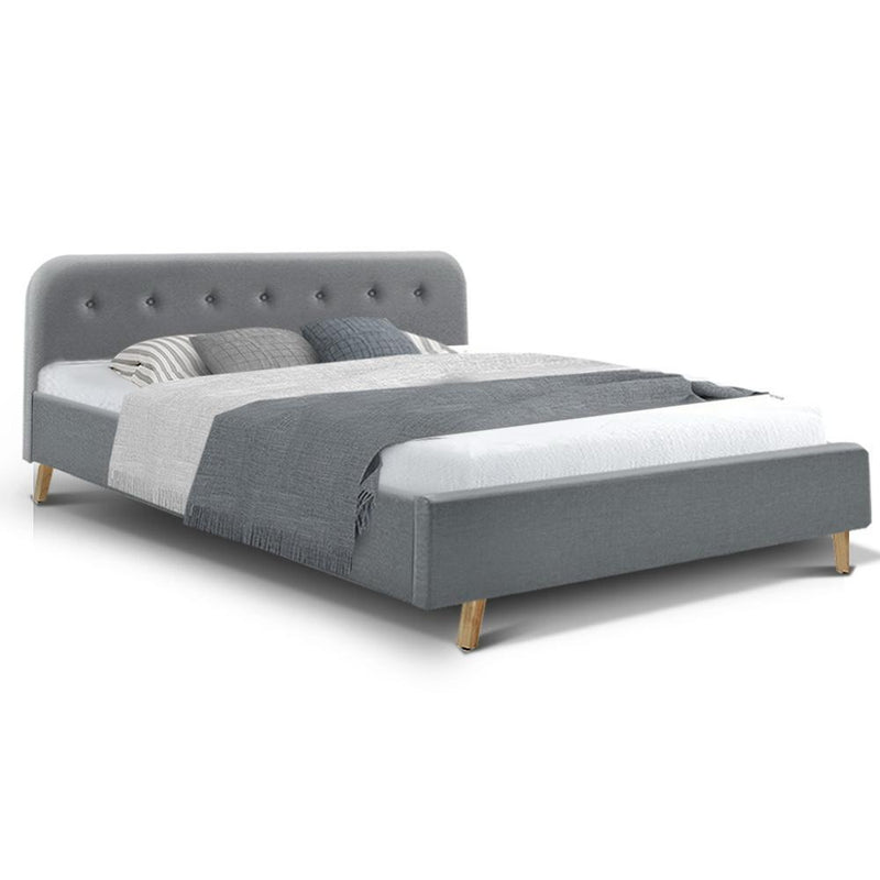 King Package | Tarcoola Bed Grey & Normay Pillow Top Mattress (Medium Firm) - Bedzy Australia