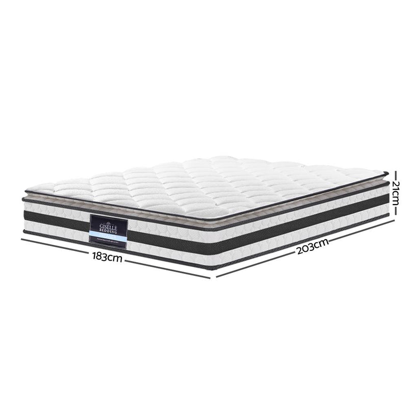 King Package | Tarcoola Bed Grey & Normay Pillow Top Mattress (Medium Firm) - Bedzy Australia