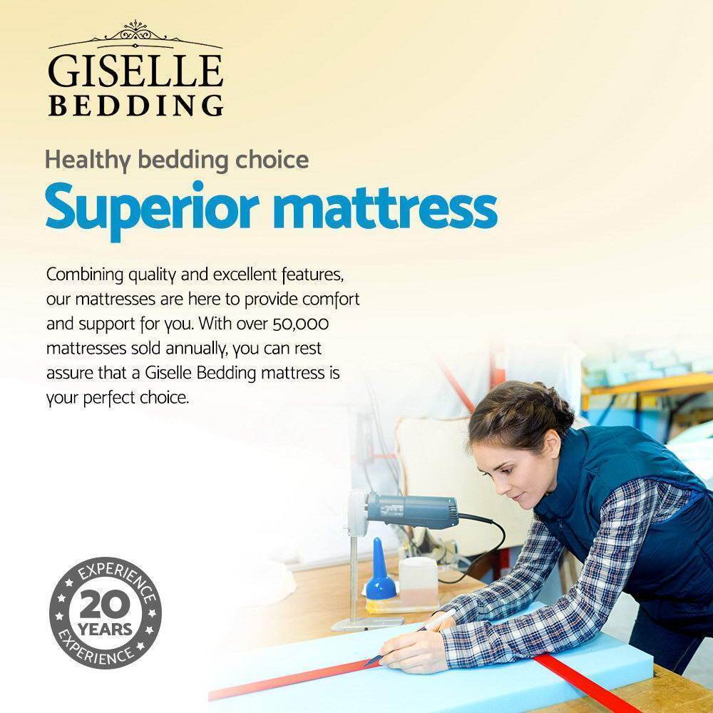 King Package | Tarcoola Bed Grey & Normay Pillow Top Mattress (Medium Firm) - Bedzy Australia