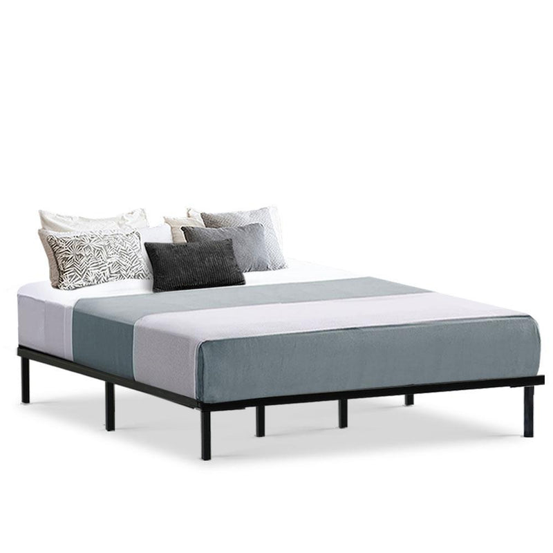 King Package | Ted Metal Bed Black & Normay Pillow Top Mattress (Medium Firm) - Bedzy Australia (ABN 18 642 972 209) - Cheap affordable bedroom furniture shop near me Australia