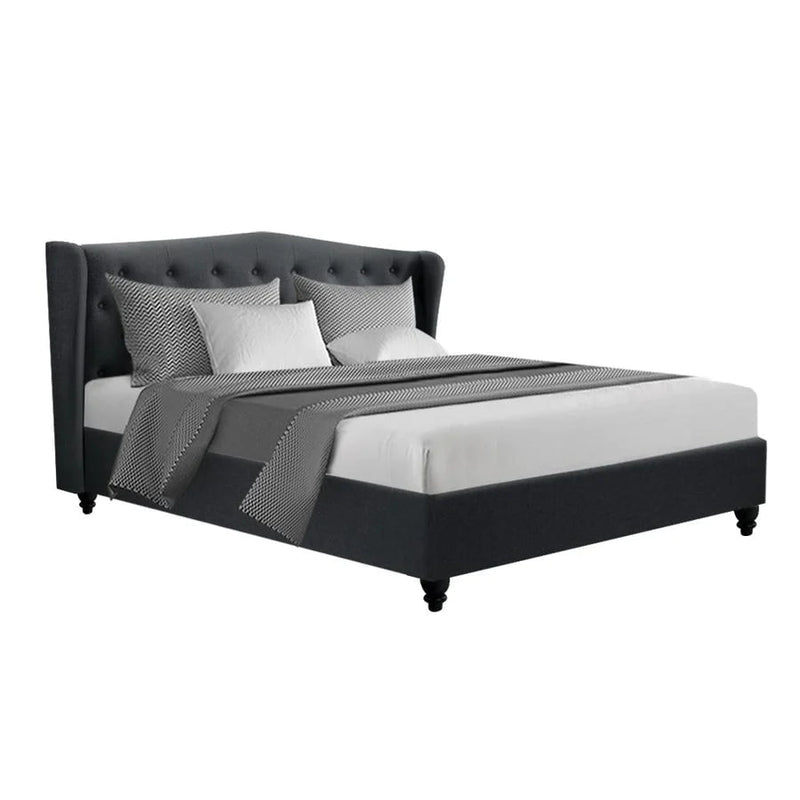 King Premium Package | Altona Bed Charcoal, Algarve Euro Top Mattress (Medium Firm) & Deluxe Mattress Topper! - Bedzy Australia (ABN 18 642 972 209) - Furniture > Bedroom