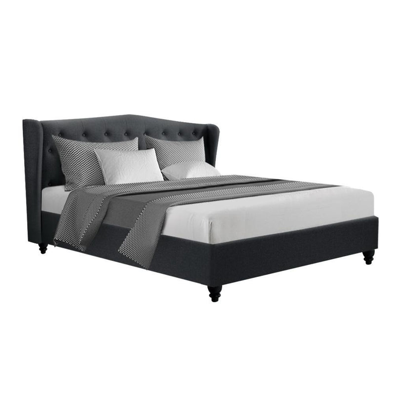 King Premium Package | Altona Bed Charcoal, Luna Series Euro Top Mattress (Medium Firm) & Bonus Mattress Topper! - Bedzy Australia - Furniture > Bedroom