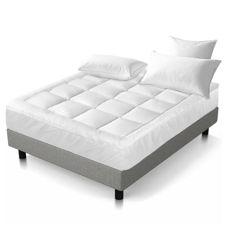 King Premium Package | Altona Bed Grey, Luna Series Euro Top Mattress (Medium Firm) & Bonus Mattress Topper! - Bedzy Australia - Furniture > Bedroom
