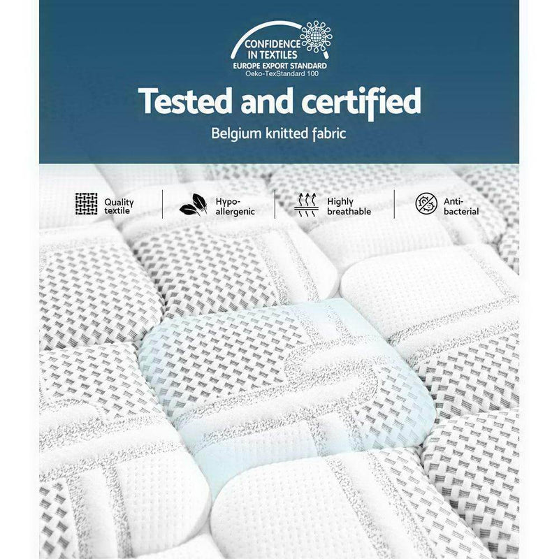 King Premium Package | Altona Bed Grey, Luna Series Euro Top Mattress (Medium Firm) & Bonus Mattress Topper! - Bedzy Australia - Furniture > Bedroom