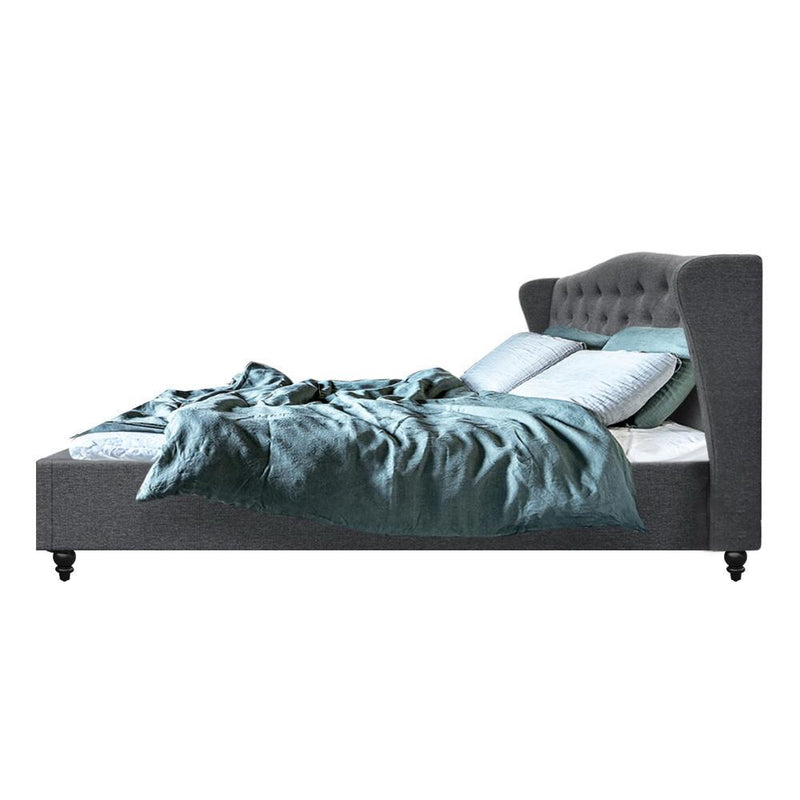 King Premium Package | Altona Bed Grey, Luna Series Euro Top Mattress (Medium Firm) & Bonus Mattress Topper! - Bedzy Australia - Furniture > Bedroom