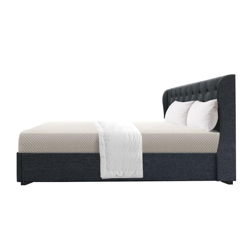 King Premium Package | Elouera Bed Charcoal, Luna Series Euro Top Mattress (Medium Firm) & Bonus Mattress Topper! - Bedzy Australia - Furniture > Bedroom