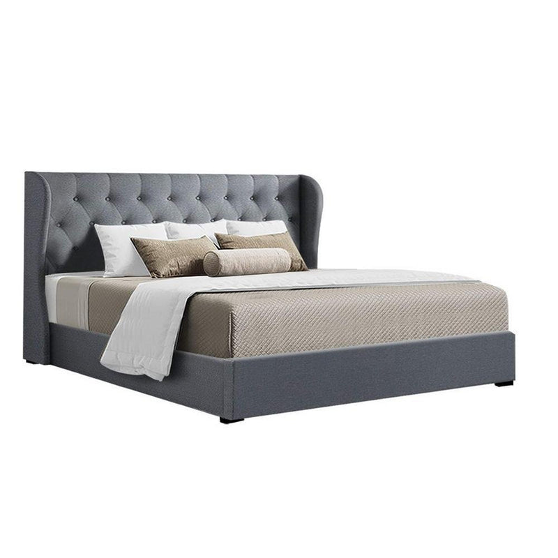 King Premium Package | Elouera Bed Grey, Algarve Euro Top Mattress (Medium Firm) & Bamboo Mattress Topper! - Bedzy Australia