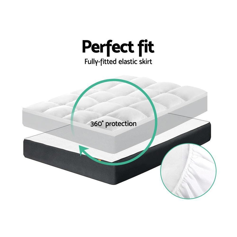 King Premium Package | Trinity Bed Charcoal, Luna Series Euro Top Mattress (Medium Firm) & Bamboo Mattress Topper! - Bedzy Australia