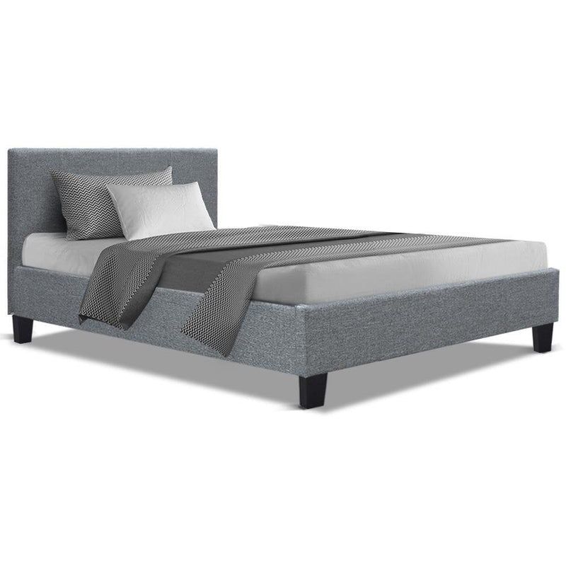 King Single Package | Coogee Bed Grey & Bonita Euro Top Mattress (Medium Firm) - Bedzy Australia (ABN 18 642 972 209) - Furniture > Bedroom