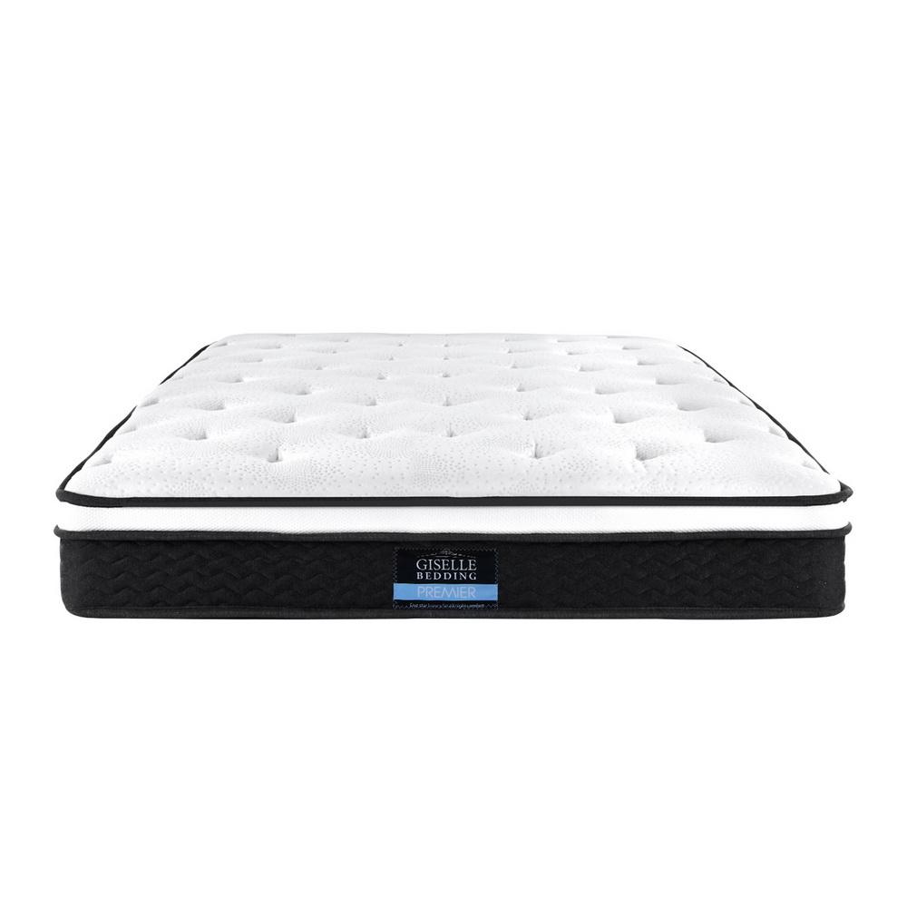 King Single Package | Coogee Bed White & Bonita Euro Top Mattress (Medium Firm) - Bedzy Australia