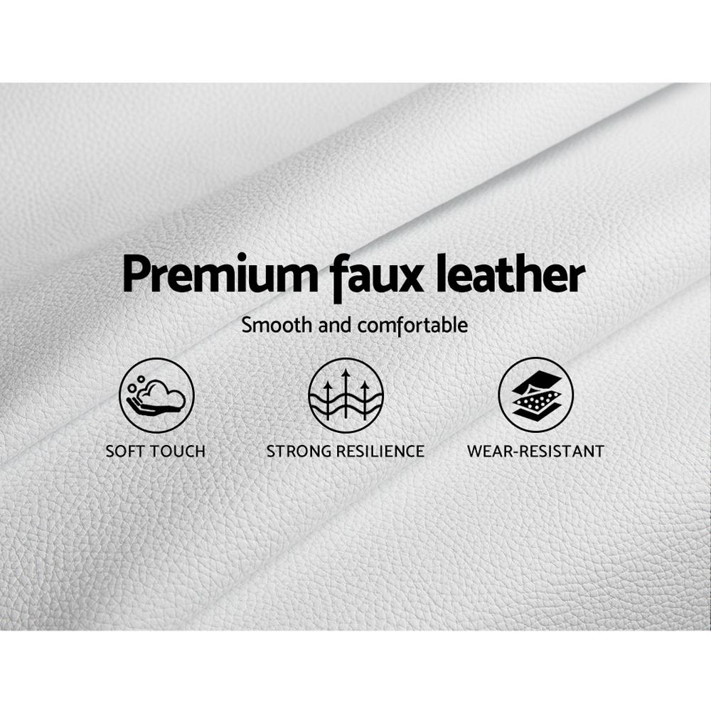 King Single Package | Coogee Bed White & Bonita Euro Top Mattress (Medium Firm) - Bedzy Australia