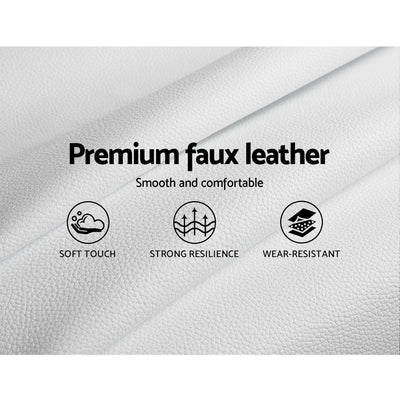 King Single Package | Coogee Bed White & Bonita Euro Top Mattress (Medium Firm) - Bedzy Australia