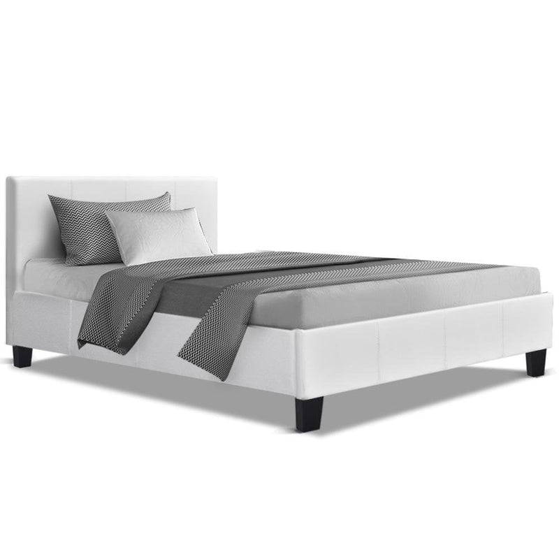 King Single Package | Coogee Bed White & Bonita Euro Top Mattress (Medium Firm) - Bedzy Australia (ABN 18 642 972 209) - Furniture > Bedroom