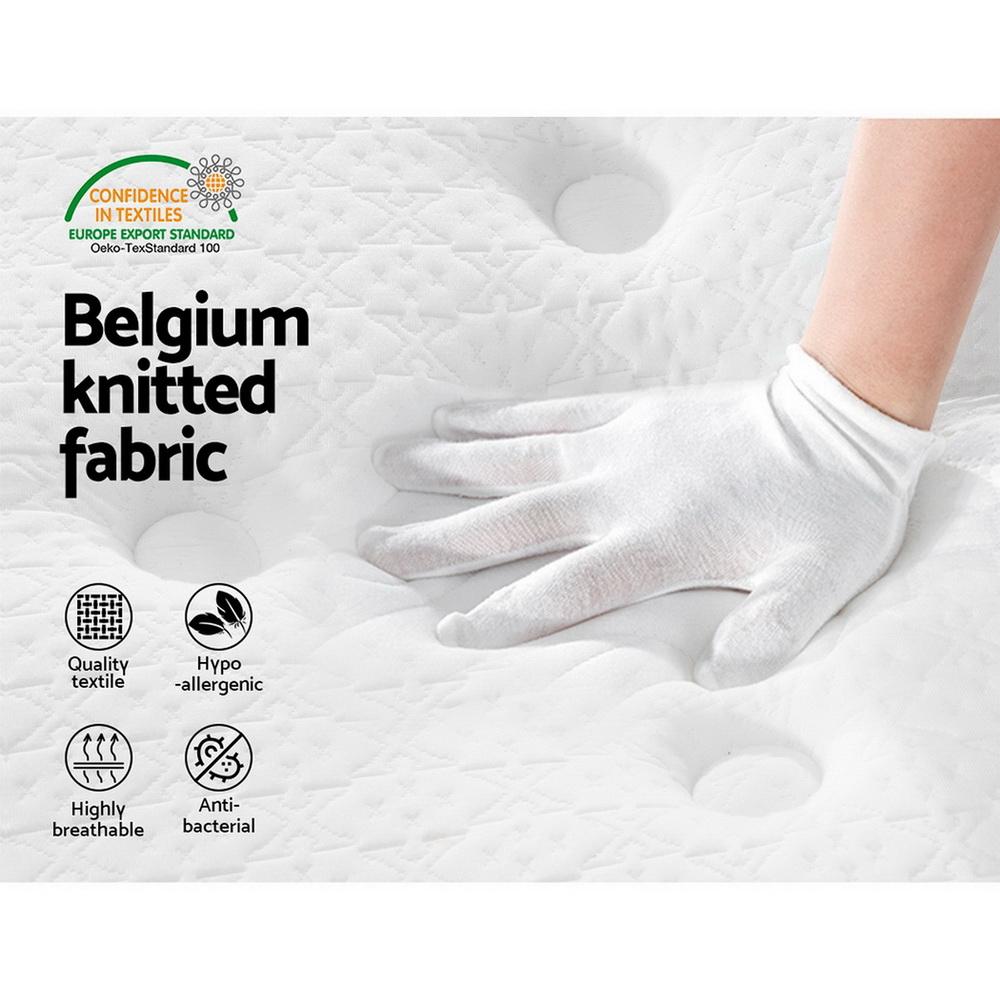 King Single Package | Coogee Bed White & Bonita Euro Top Mattress (Medium Firm) - Bedzy Australia