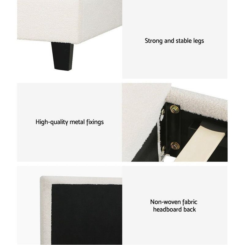 King Single Package | Coogee King Single Bed Frame & Bonita Euro Top Mattress (Medium Firm) - Bedzy Australia