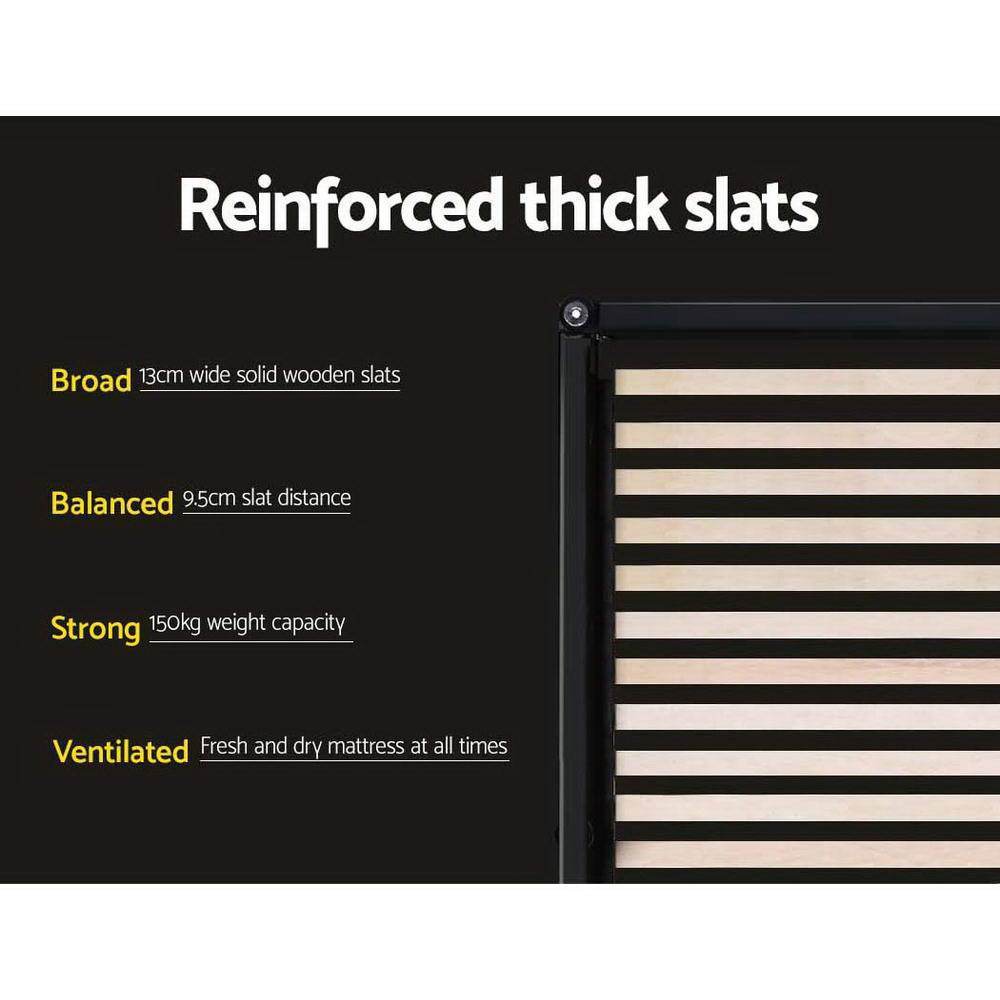 King Single Package | Jervis Bed Grey & Normay Bonnell Spring Pillow Top Mattress (Medium Firm) - Bedzy Australia