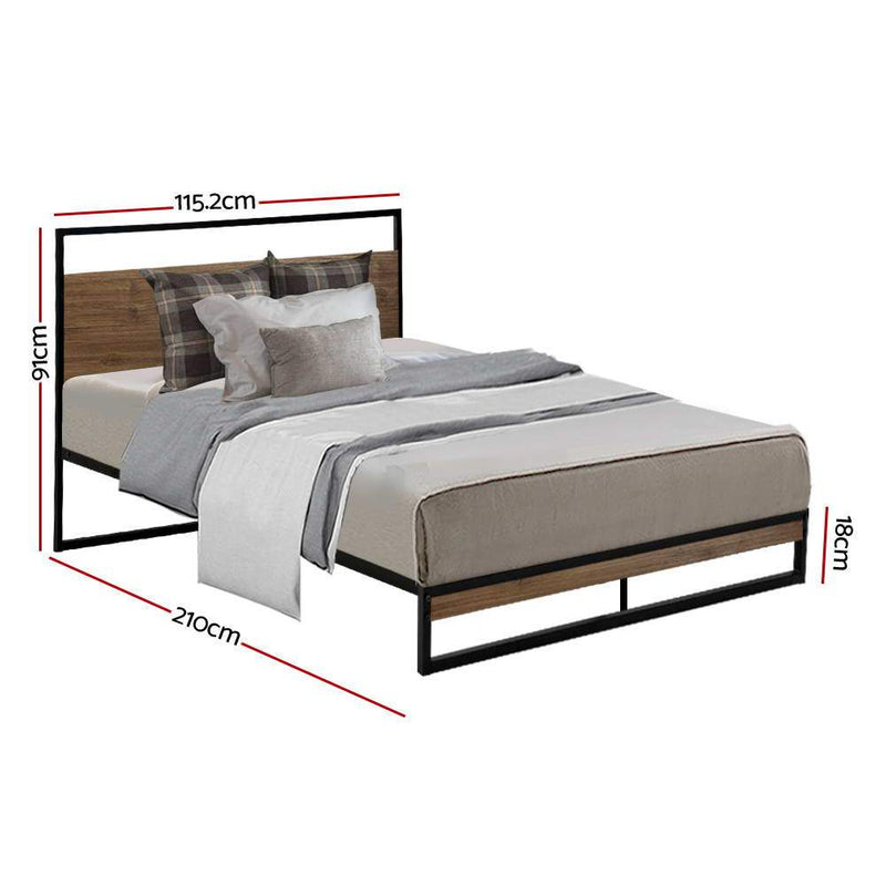 King Single Package | Stockton Bed Frame & Bonita Euro Top Mattress (Medium Firm) - Bedzy Australia (ABN 18 642 972 209) - Furniture > Bedroom