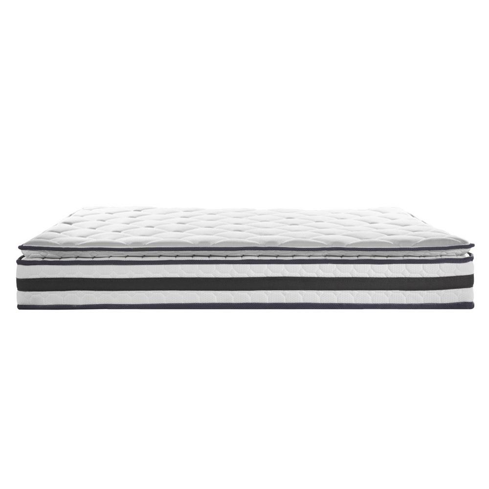 King Single Package | Ted Metal Bed & Normay Bonnell Spring Pillow Top Mattress (Medium Firm) - Bedzy Australia