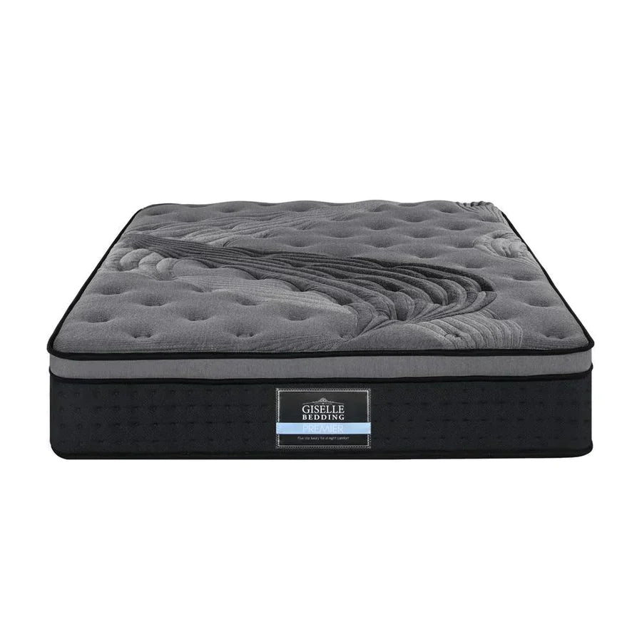King Single Premium Package | Bronte Storage Bed Frame White, Alanya Euro Top Pocket Spring Mattress (Medium Firm) & Pillowtop Mattress Topper - Bedzy Australia