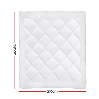 King Size 800GSM Microfibre Bamboo Microfiber Quilt - Home & Garden > Bedding - Bedzy Australia