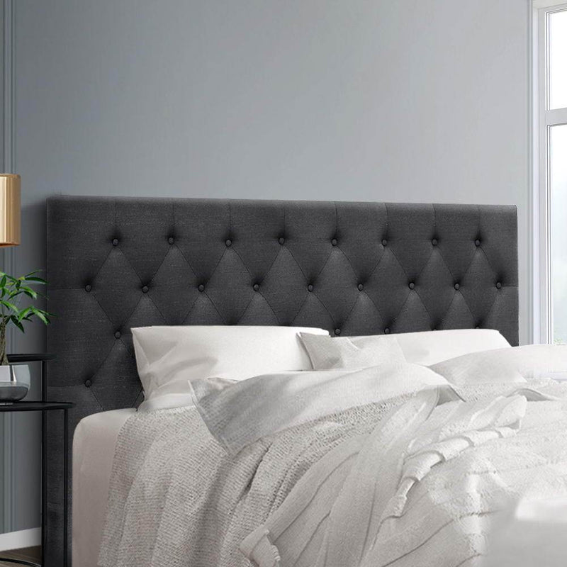 King Size | Cappi Bed Headboard (Charcoal) - Bedzy Australia - Furniture > Bedroom