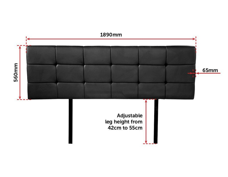 King Size | Deluxe Headboard Bedhead (Black) - Bedzy Australia (ABN 18 642 972 209) - Cheap affordable bedroom furniture shop near me Australia