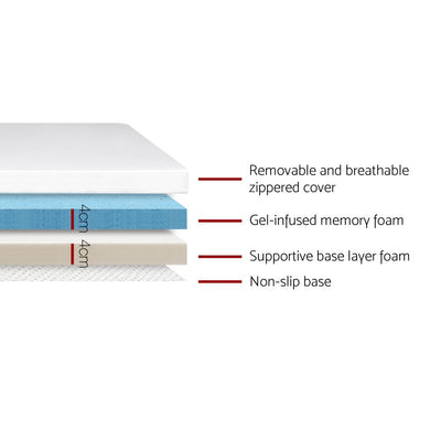 King Size | Dual Layer Cool Gel Memory Foam - Bedzy Australia
