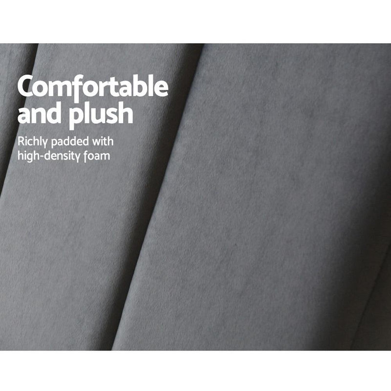 King Size | Fabric Bed Headboard - Grey - Bedzy Australia - Furniture > Bedroom