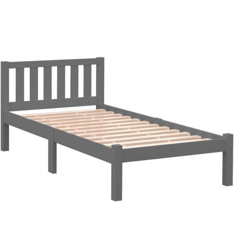 Kingston Slumber King Single Wooden Timber Bed Frame, Grey - Bedzy Australia (ABN 18 642 972 209) - Furniture > Bedroom