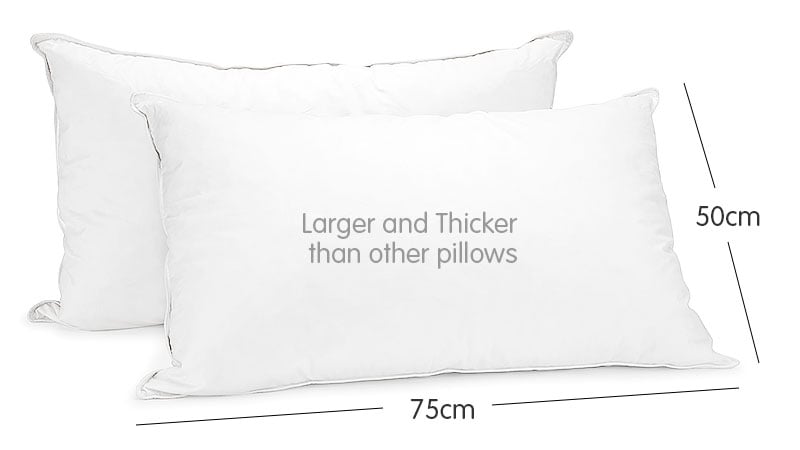 Laura Hill Duck Down Feather Pillow Twin Set - 1.3kg - Home & Garden > Bedding - Bedzy Australia