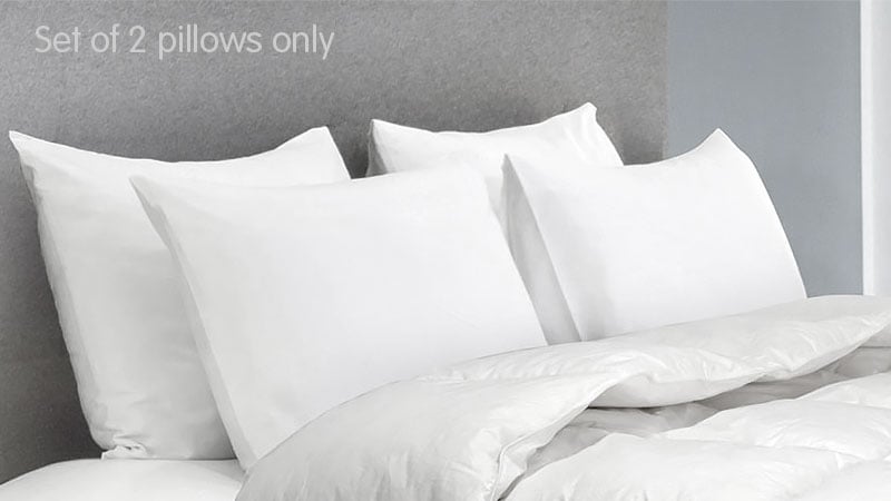 Laura Hill Duck Down Feather Pillow Twin Set - 1.3kg - Home & Garden > Bedding - Bedzy Australia