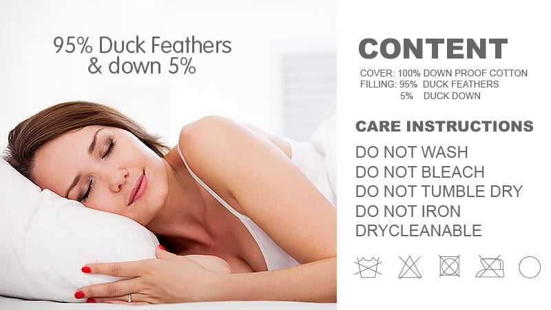 Laura Hill Duck Down Feather Pillow Twin Set - 1.3kg - Home & Garden > Bedding - Bedzy Australia