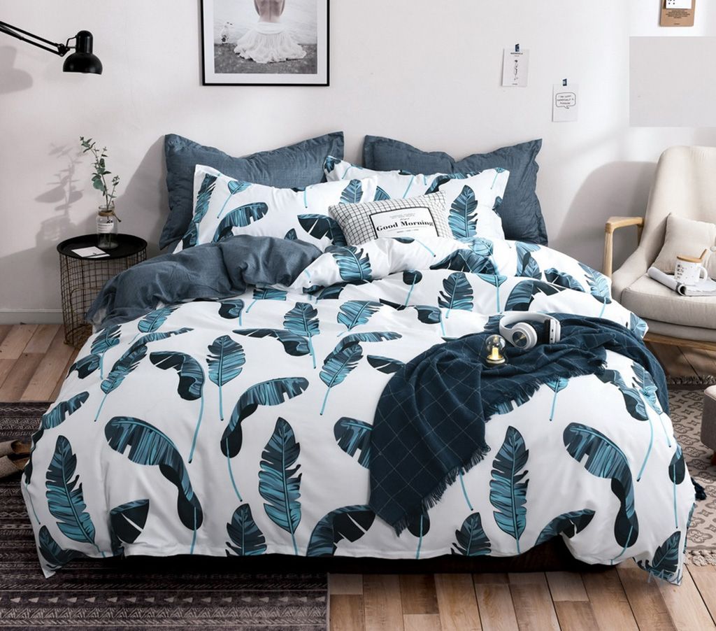 Leaves Super King Size Duvet Doona Quilt Cover Set - Home & Garden > Bedding - Bedzy Australia