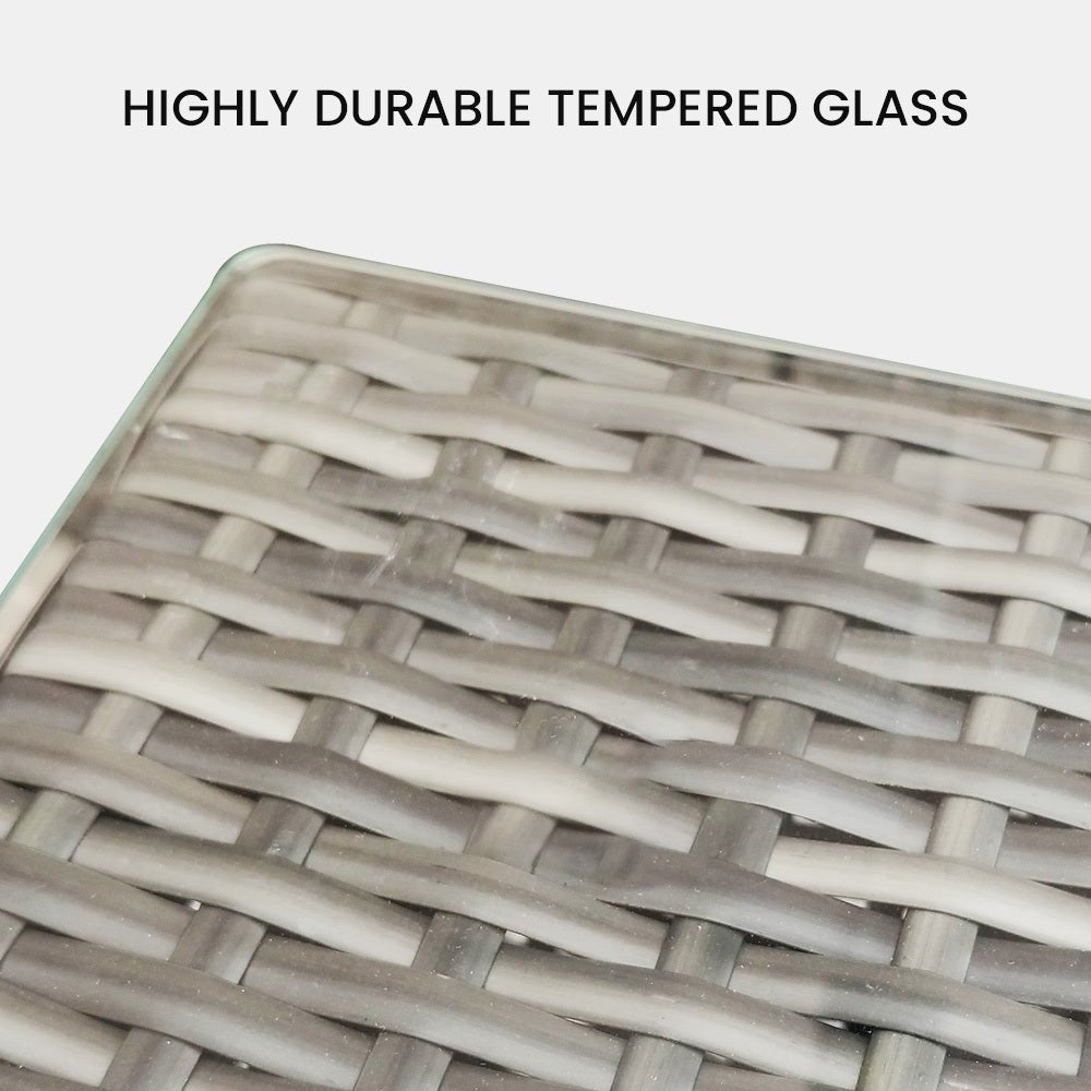 5 Piece Outdoor Modular Lounge Setting with Coffee Table - Grey - Furniture > Outdoor - Bedzy Australia