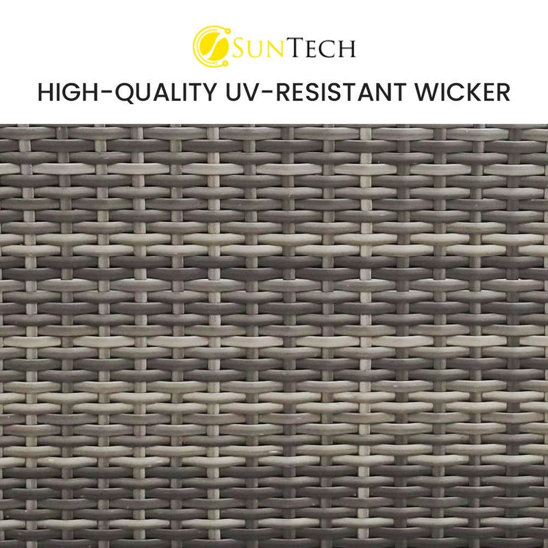 5 Piece Outdoor Modular Lounge Setting with Coffee Table - Grey - Furniture > Outdoor - Bedzy Australia