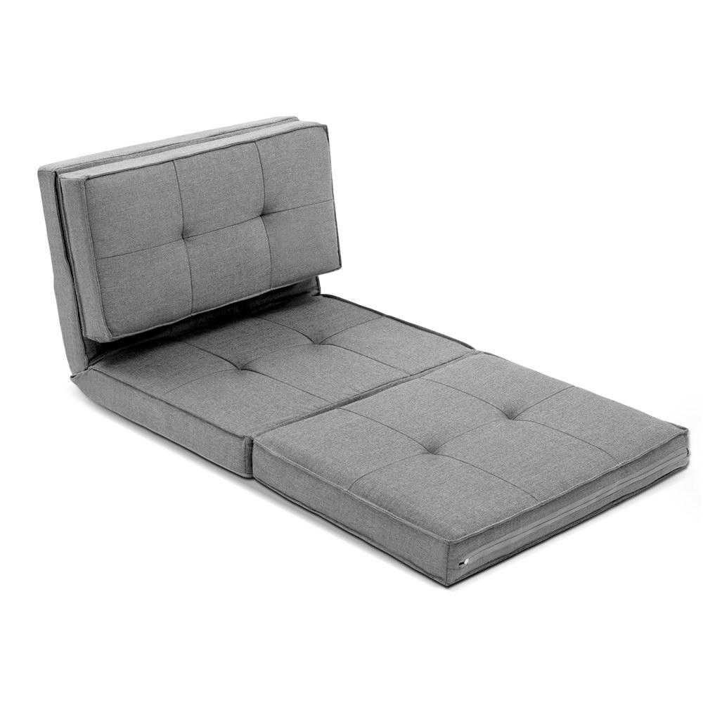 Lounge Floor Chaise Futon Grey - Bedzy Australia