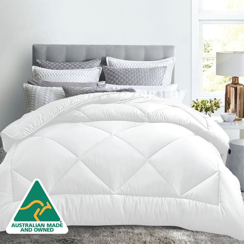 Luxor All Season Microfibre Quilt 400GSM (King) (Made in Aus) - Home & Garden > Bedding - Bedzy Australia