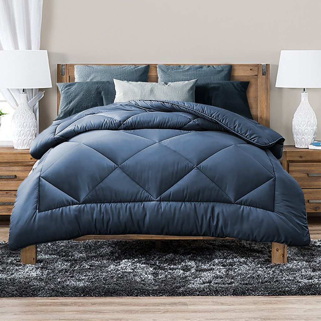 Luxor Australian Made All Season Ocean 400GSM Bamboo Blend Quilt Single - Home & Garden > Bedding - Bedzy Australia