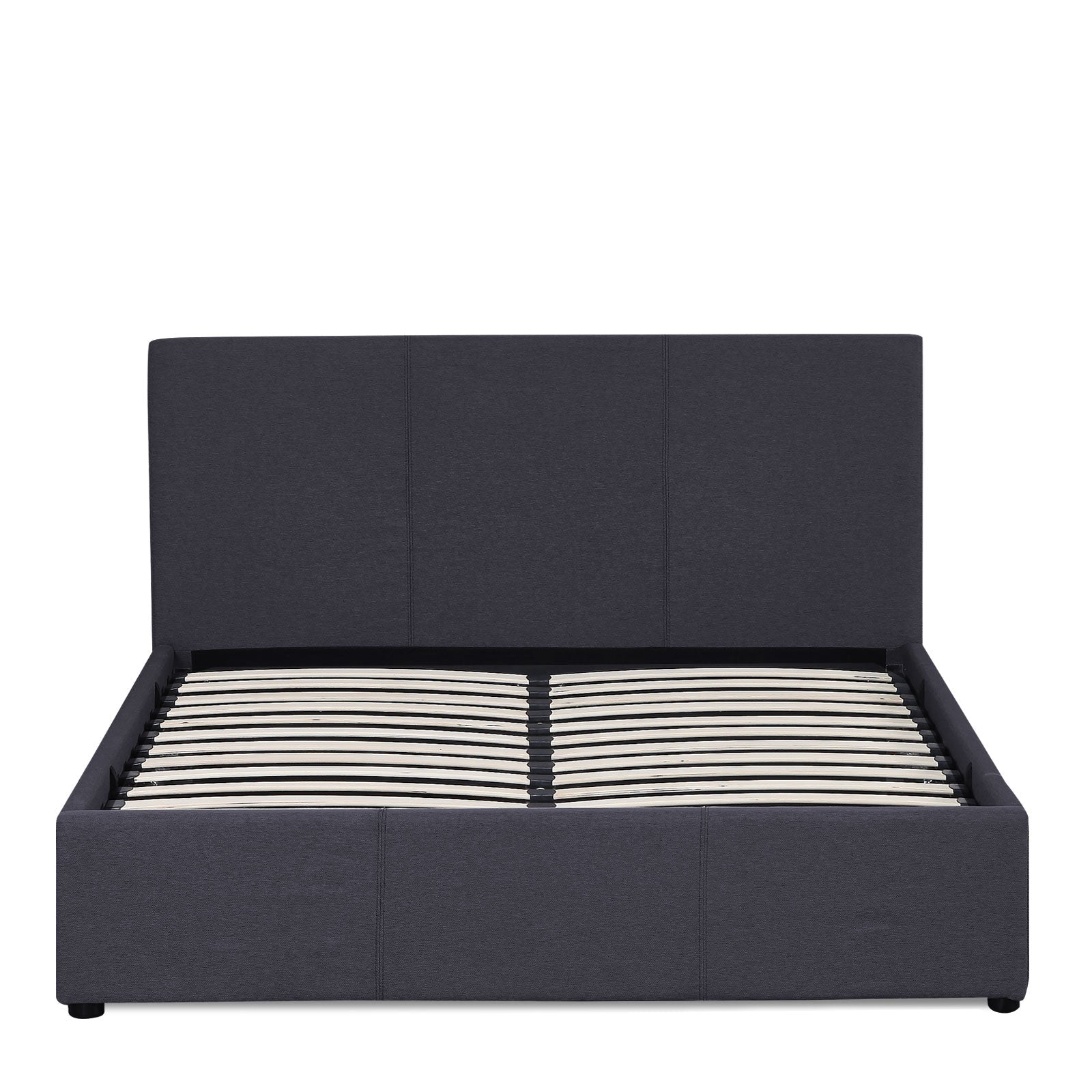 Luxury Gas Lift Bed with Headboard (Model 1) - Charcoal No.35 - Double - Home & Garden - Bedzy Australia