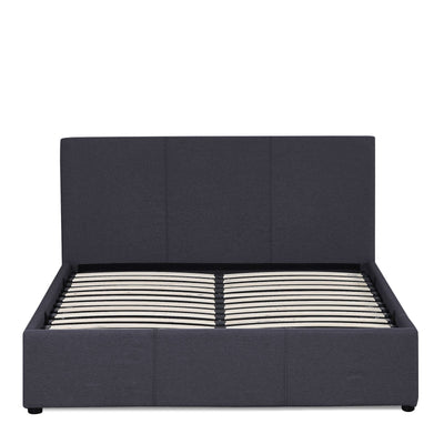 Luxury Gas Lift Bed with Headboard (Model 1) - Charcoal No.35 - Queen - Home & Garden - Bedzy Australia