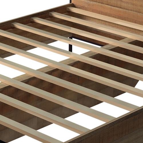 Mascot Queen Bed Base with Storage Oak - Bedzy Australia
