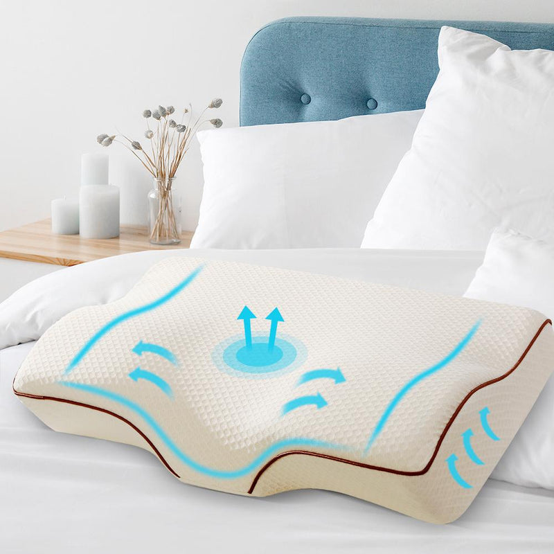 Memory Foam Pillow Neck Pillows Contour Rebound Pain Relief Support - Bedzy Australia